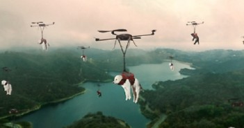 DRONES ENTREGAM CÃES ADOTADOS